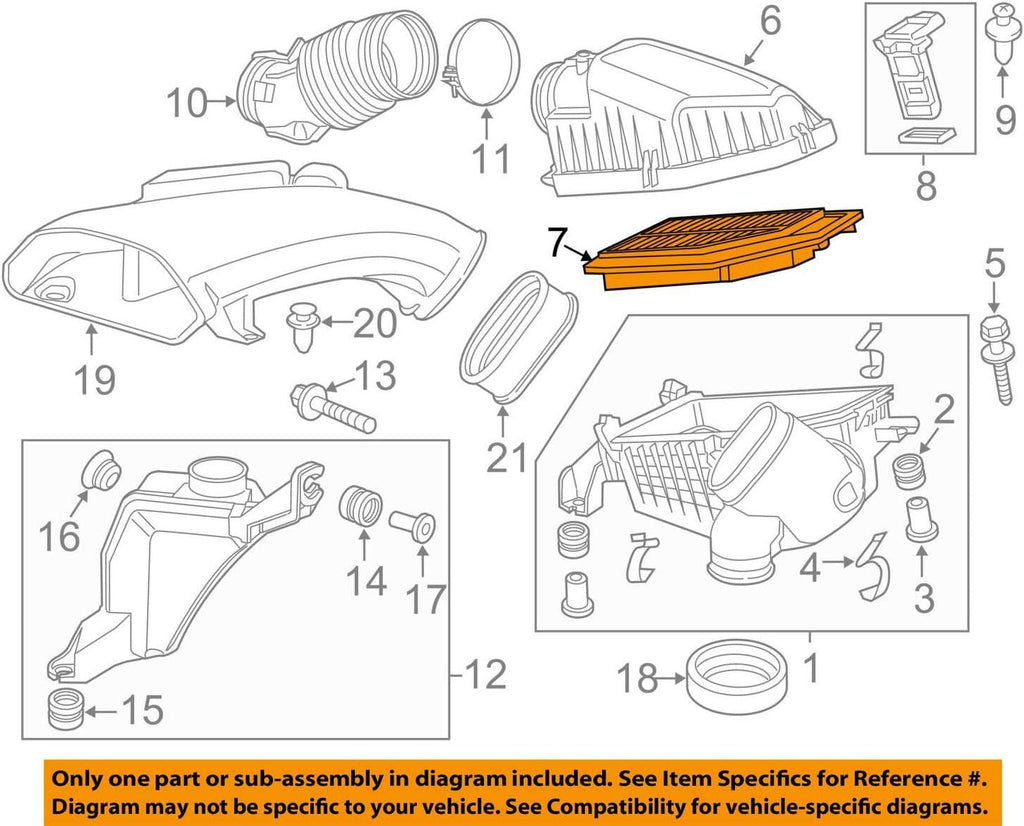 Genuine 17220-RV0-A00 Air Cleaner Element Assembly