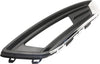 Fog Light Trim Compatible with 2015-2019 Ford Focus Textured Black, W/Chrome Trim, Titanium Model, Hatchback/Sedan Front, Passenger Side