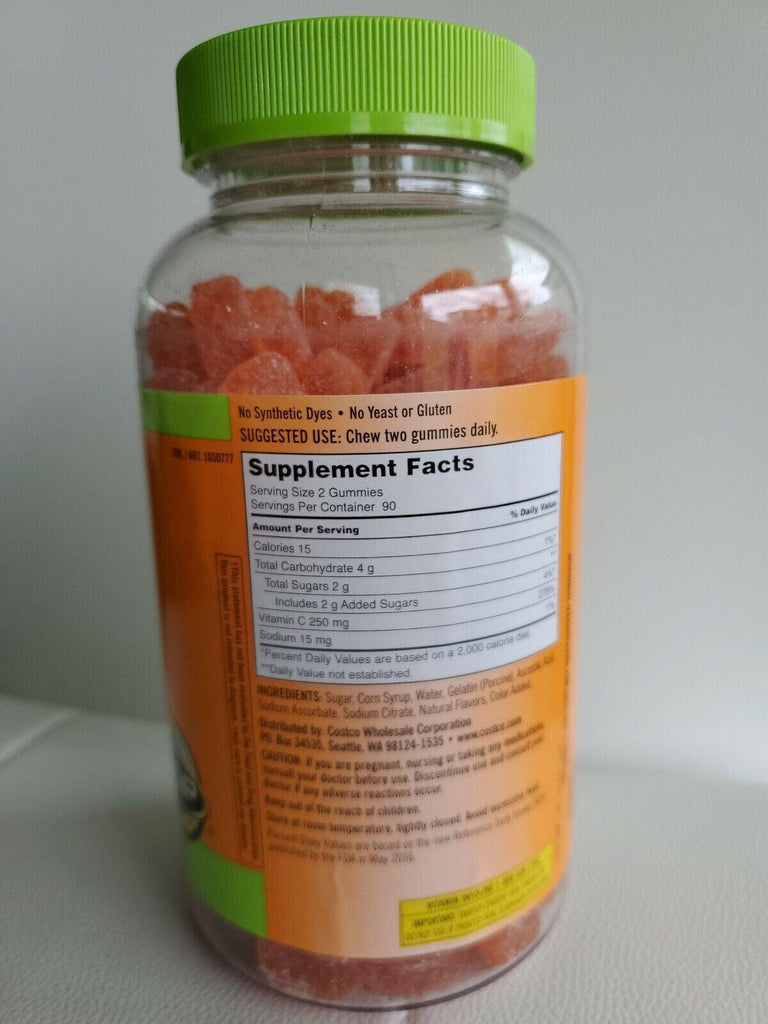 🔥 Kirkland Signature Vitamin C 250 Mg Immune Support 180 Gummies 🔥