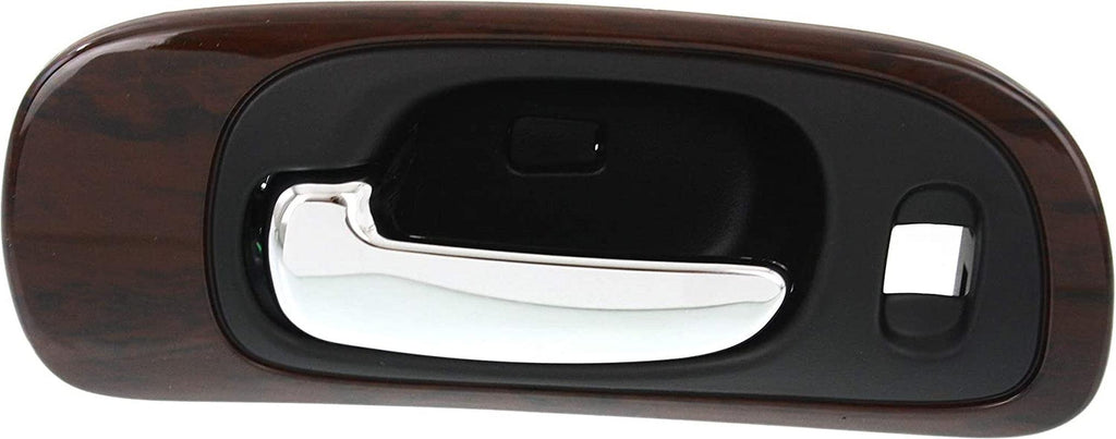 Interior Door Handle Compatible with 1999-2004 Chrysler 300M, 1998-2004 Concorde & 1999-2001 LHS Sedan Front, Driver Side Black Bezel with Chrome Lever