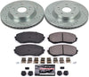 K5886 Front Z23 Carbon Fiber Brake Pads with Drilled & Slotted Brake Rotors Kit