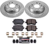 K7324 Rear Z23 Carbon Fiber Brake Pads with Drilled & Slotted Brake Rotors Kit