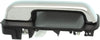 for Ford F-150 Exterior Door Handle Rear, Driver Side Black Bezel W/Chrome Lever (2015-2018)