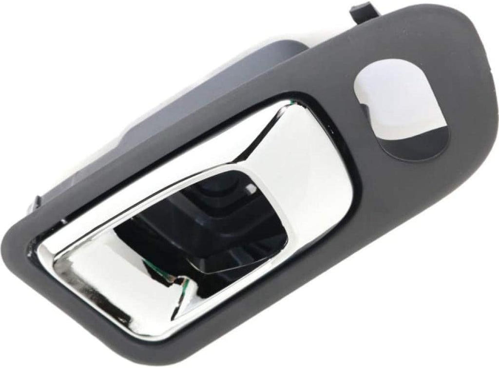 for Honda Pilot Interior Door Handle 2003 04 05 06 07 2008 Front Passenger Side Gray Bezel W/Chrome Lever | W/Door Lock Hole| Trim:All Submodels