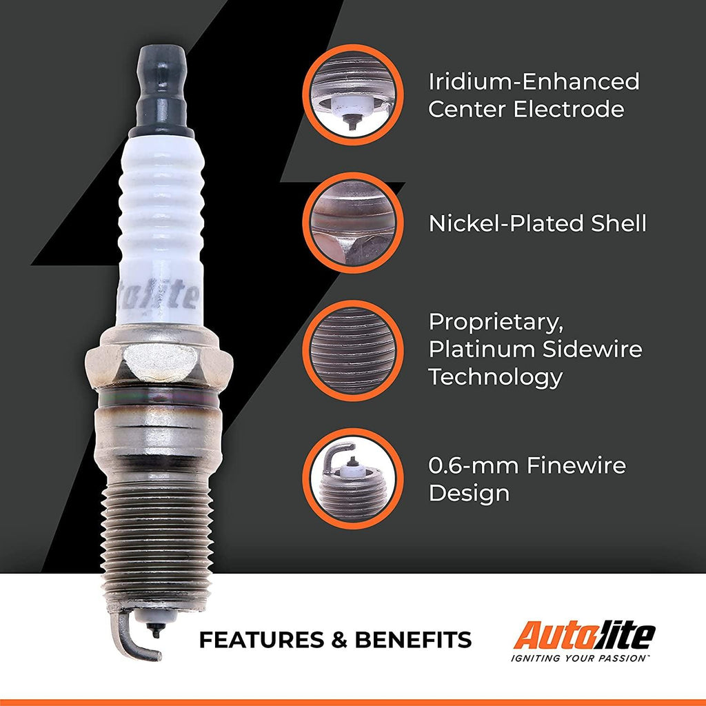 Autolite Iridium XP Automotive Replacement Spark Plugs, XP63 (4 Pack)