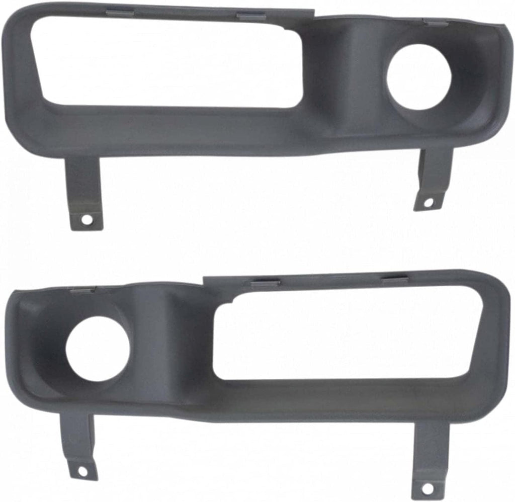 2Pc Front Bumper Insert Fog Light Trim Set for 99-02 Dodge Ram 1500 2500 3500