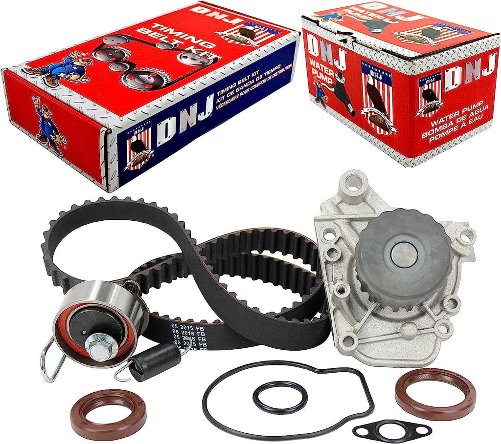 DNJ TBK220WP Timing Belt Kit with Water Pump for 2001-2005 / Honda/Civic / 1.7L / SOHC / L4 / 16V / 1668Cc, 1700Cc / D17A1, D17A2, D17A6, D17A7