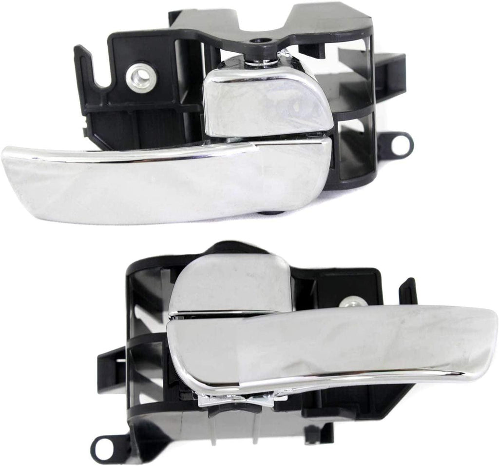 Interior Door Handle Set Compatible with 2005-2021 Nissan Frontier, Fits 2005-2012 Nissan Pathfinder, Fits 2005-2015 Nissan Xterra Front or Rear, Driver and Passenger Side Chrome