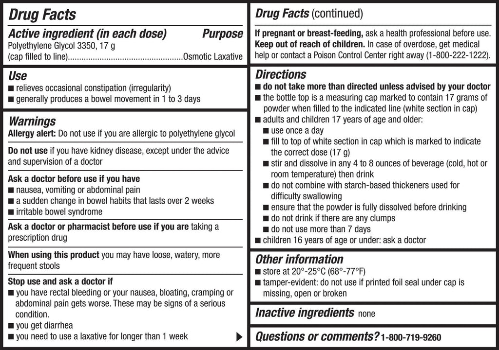 Laxaclear by Kirkland Signature , 100 Doses, Polyethylene Glycol 3,350