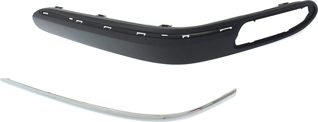 Front Bumper Trim Compatible with 2001-2005 Mercedes Benz C240, Fits 2001-2005 Mercedes Benz C320 Primed Driver Side