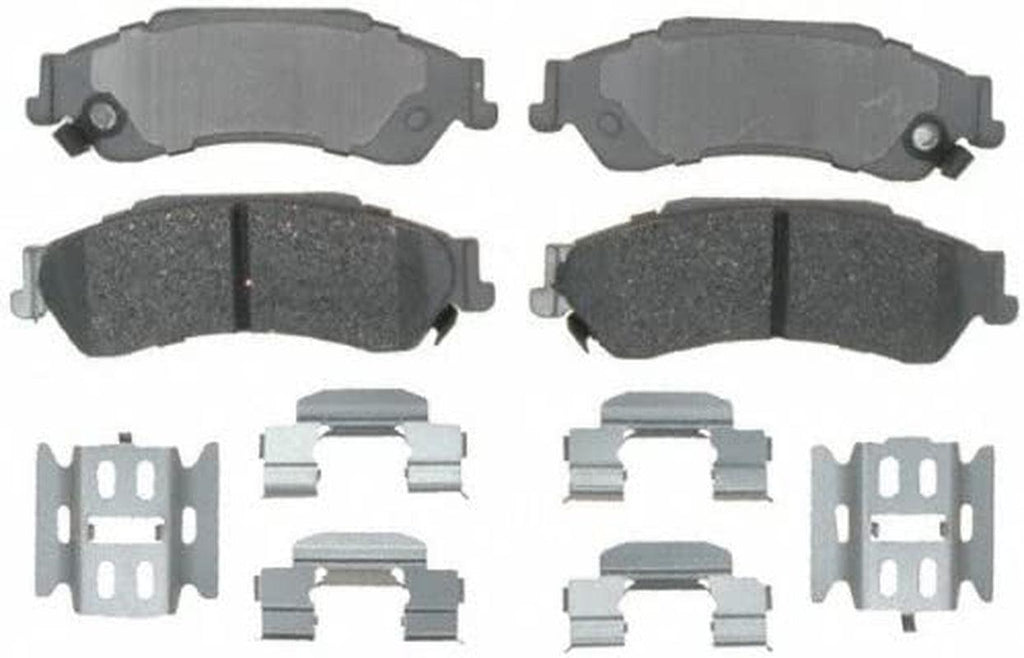 Silver 14D729CH Ceramic Rear Disc Brake Pad Set with Hardware