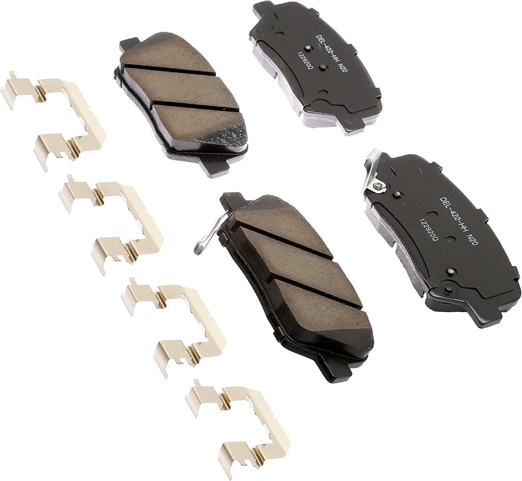 Gold 17D1432CHF1 Ceramic Front Disc Brake Pad Kit with Clips