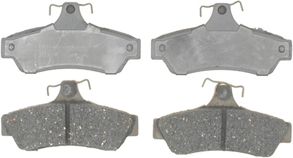 Silver 14D1048C Ceramic Rear Disc Brake Pad Set with Wear Sensor