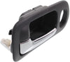 for Honda Civic Interior Door Handle Front, Driver Side Black Bezel with Chrome Lever (2001-2005) | with Door Lock Hole| Trim:All Submodels