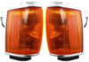 Corner Light Set of 2 Compatible with 1987-1989 Toyota 4Runner and 1987-1988 Pickup Plastic Amber Lens with Bulbs Driver and Passenger Side