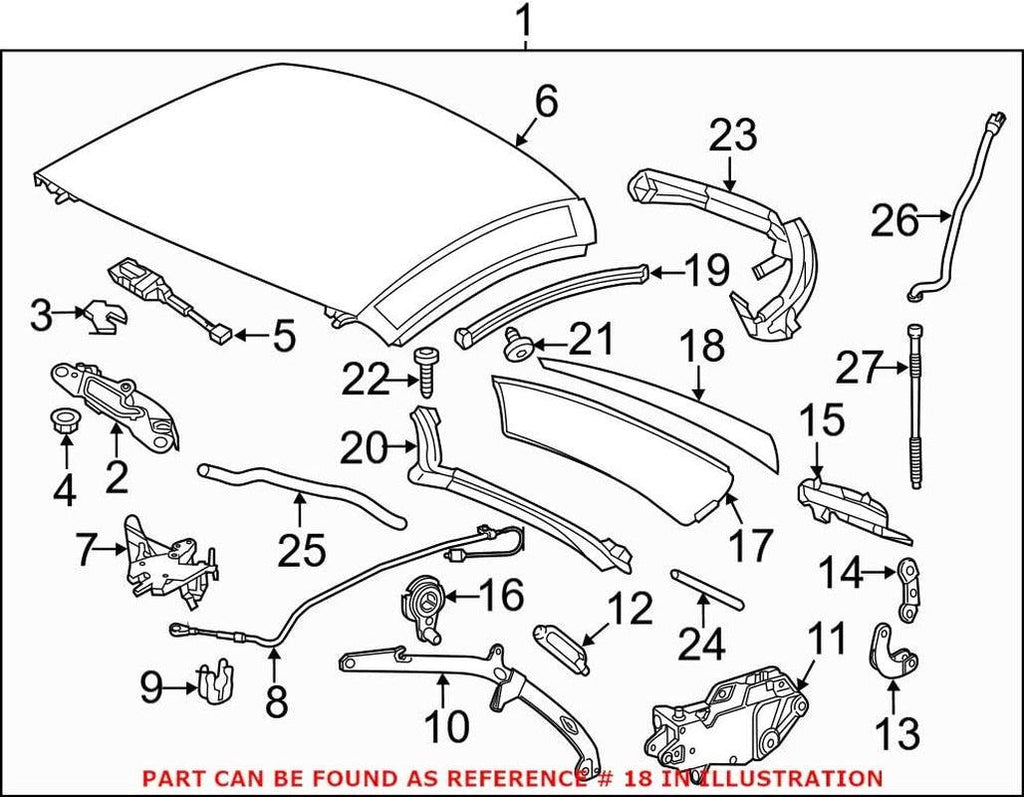 Genuine OEM Door Pillar Post Trim Set for Mercedes 1727950055