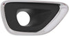 Fog Light Trim Compatible with 2014-2016 Jeep Grand Cherokee Black and Chrome Front, Passenger Side