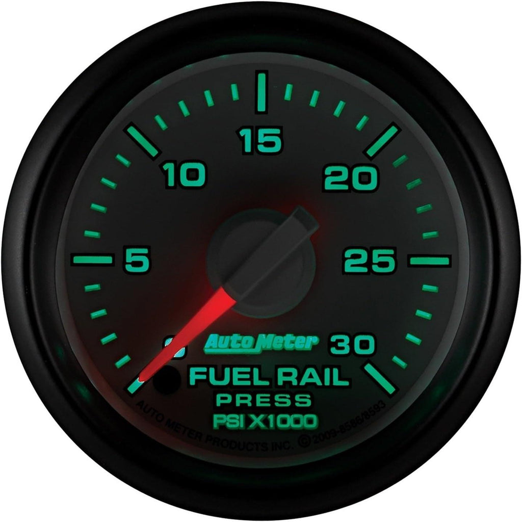 8593 2-1/16" 0-30000 PSI Fuel Rail Pressure Gauge 2007.5 and Newer Dodge Cummins 6.7L GM Duramax Lbezel and LMM