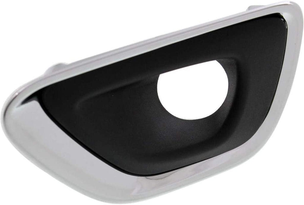 Compatible with Jeep Grand Cherokee Fog Light Cover 2014 2015 2016 Driver Side | Black & Chrome | W/Chrome Trim | DOT/SAE Compliance | CH1038147