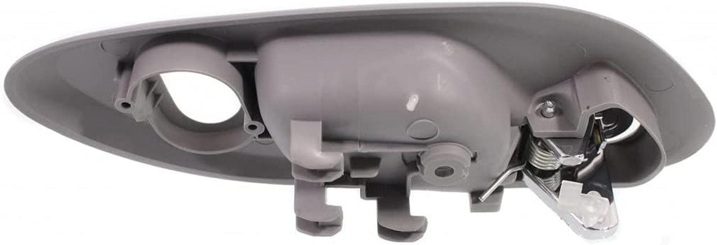 for Honda Accord Interior Door Handle Front, Driver Side Light Gray Bezel with Chrome Lever (1998-2002) | with Door Lock Hole | Trim: LX/EX/SE | HO1352124 | 72165S84A01ZB