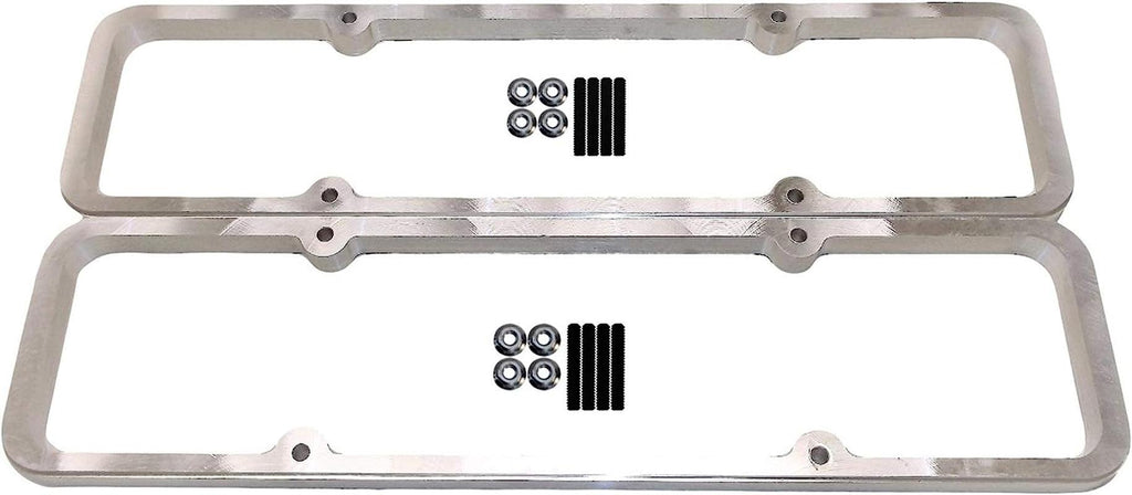 SBC Small Block Chevy 1" Billet Valve Cover Spacer Aluminum 350 Compatible with Chevrolet Shaft Mount Roller Rocker Engines Clearance 551661-1