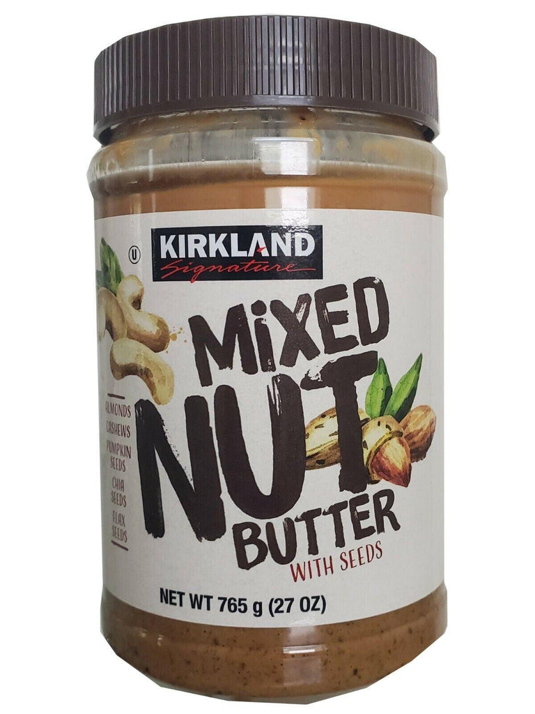 Kirkland Signature Mixed Nut Butter with Pumpkin Chia Flax Seeds, 27 Ounces