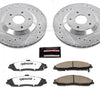 K1559-26 Front Z26 Carbon Fiber Brake Pads with Drilled & Slotted Brake Rotors Kit