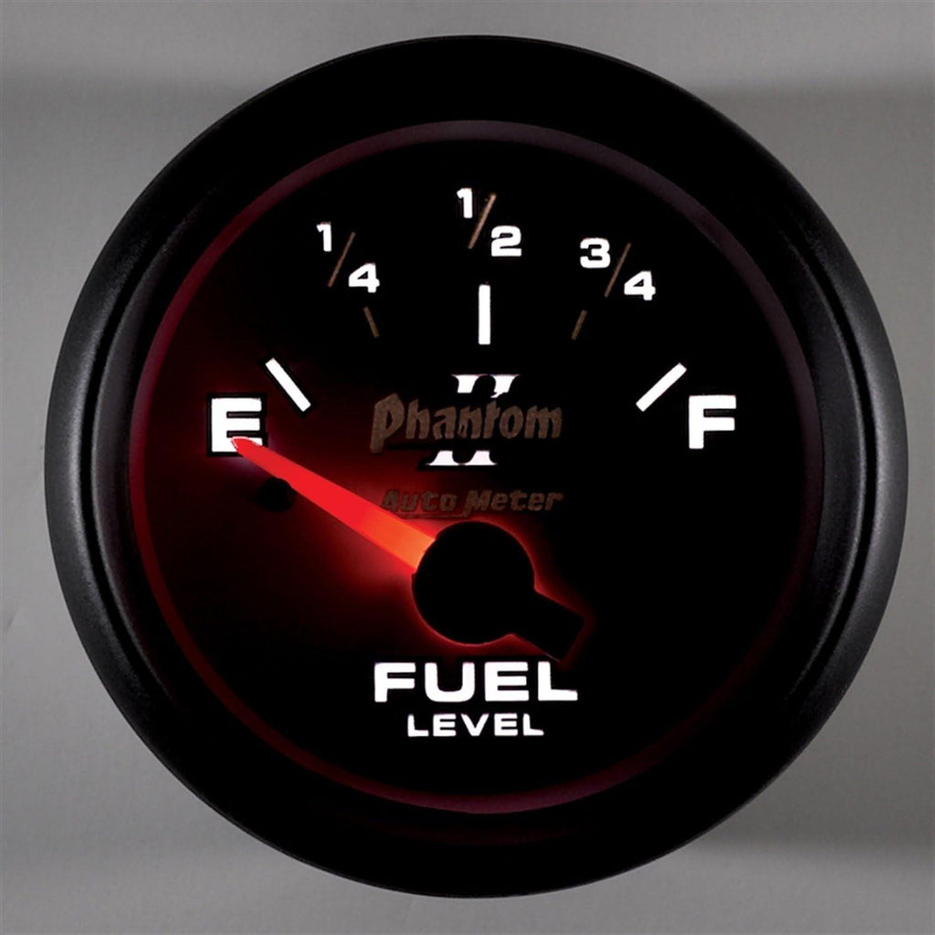 7513 Phantom II 2-1/16" 0-90 Ohms Short Sweep Electric Fuel Level Gauge for GM