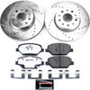 K7295-26 Front Z26 Carbon Fiber Brake Pads with Drilled & Slotted Brake Rotors Kit