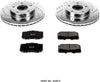 K2973 Front Z23 Carbon Fiber Brake Pads with Drilled & Slotted Brake Rotors Kit