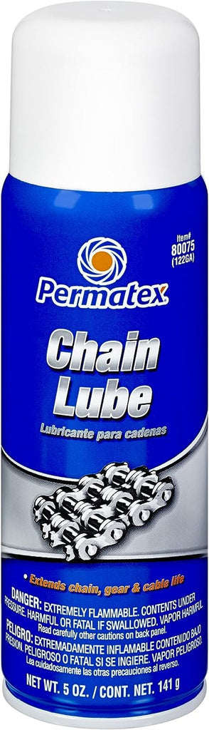 Permatex 80075-12PK Chain Lube, 5 Oz. Net Aerosol Can (Pack of 12)