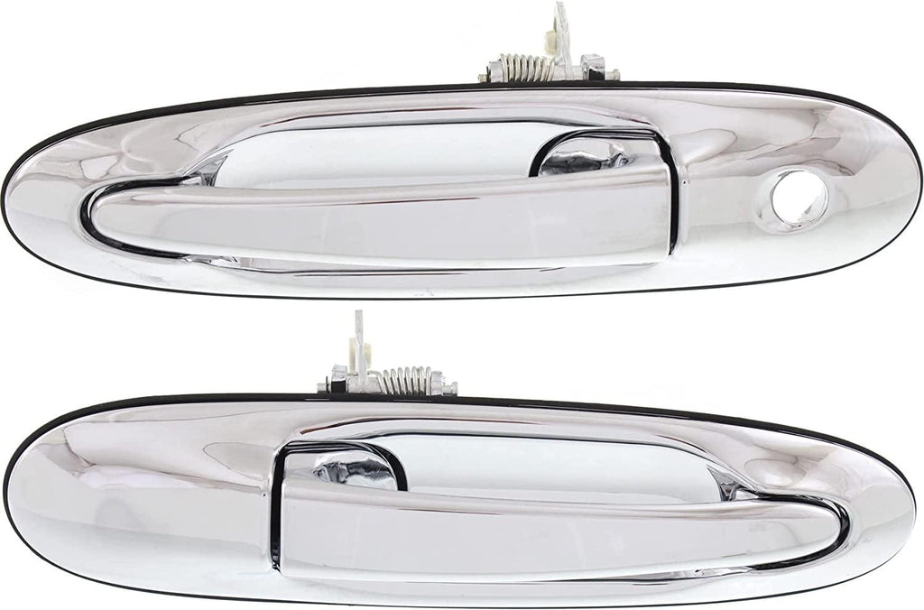 Exterior Door Handle Set of 2 Compatible with 1998-2002 Lincoln Town Car Front, Driver and Passenger Side FO1311146