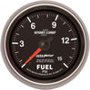 7611 Sport-Comp II 2-5/8" 0-15 PSI Mechanical No Tube Fuel Pressure Gauge