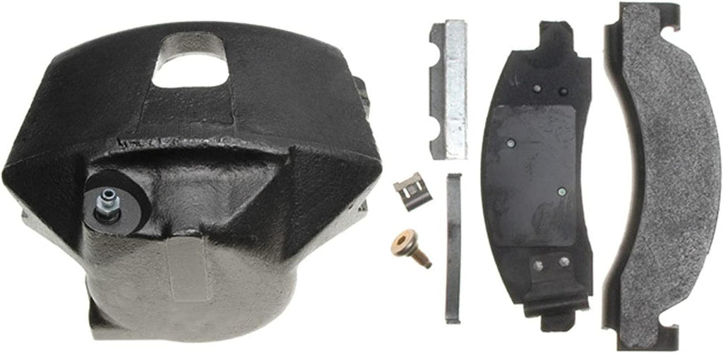 Professional 18R651 Passenger Side Disc Brake Caliper Assembly with Semi-Metallic Pads (Loaded Non-Coated), Remanufactured