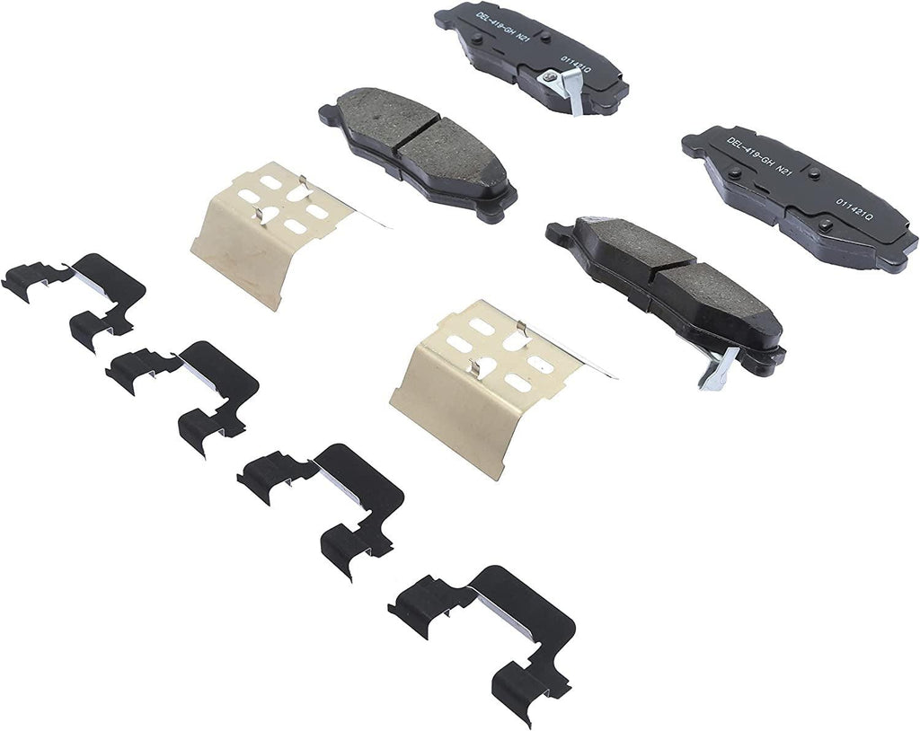 Gold 17D732CHF1 Ceramic Rear Disc Brake Pad Kit with Springs and Clips