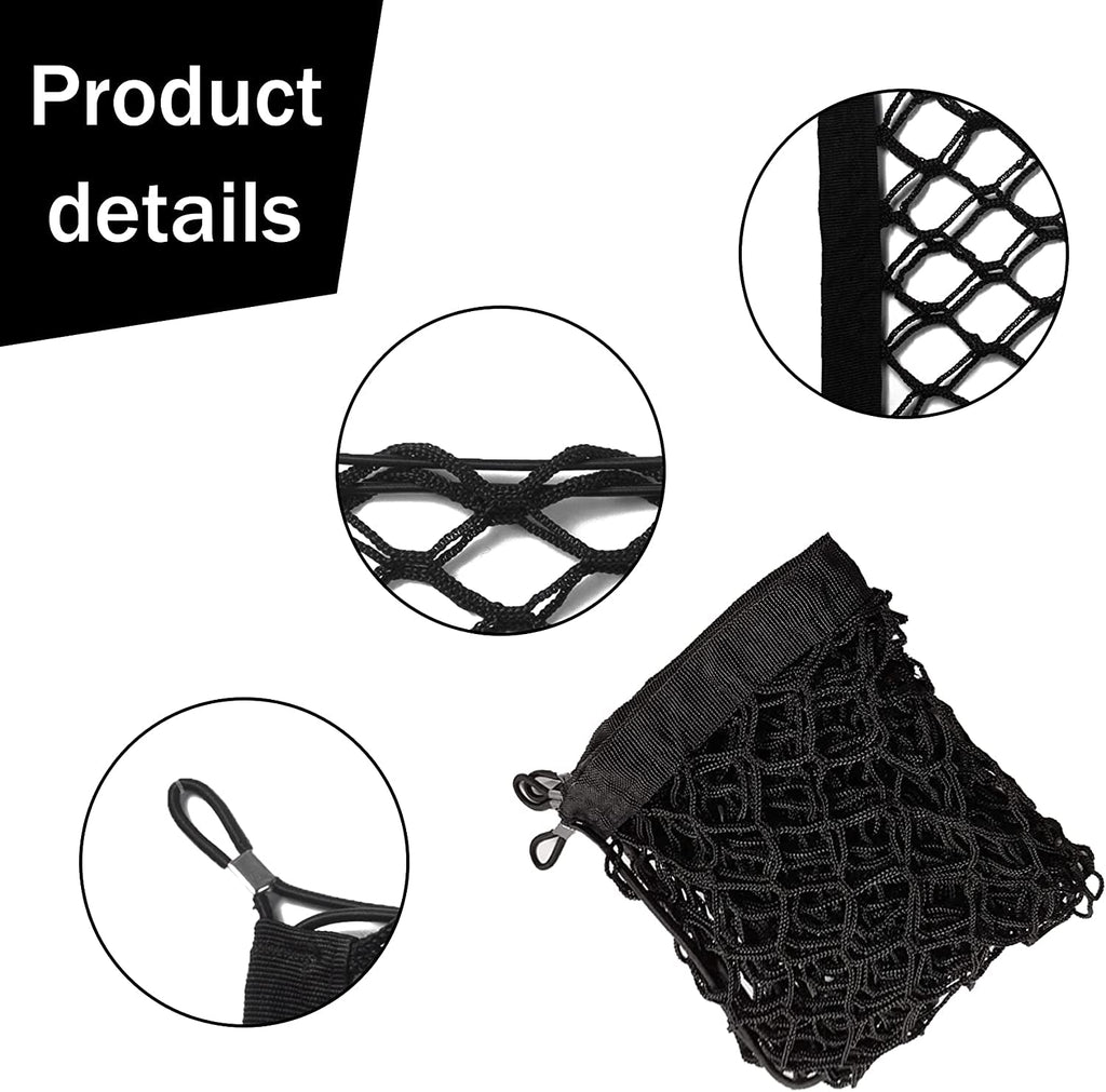 Amiss Cargo Net Stretchable, Car Exterior Accessories, Adjustable Elastic Trunk Storage Net with Hook for Suvs, Cars and Trucks (35.4X15.8 Inch)