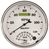 5 in. TACHOMETER/SPEEDOMETER COMBO 8K RPM/120 MPH OLD-TYME WHITE II - greatparts