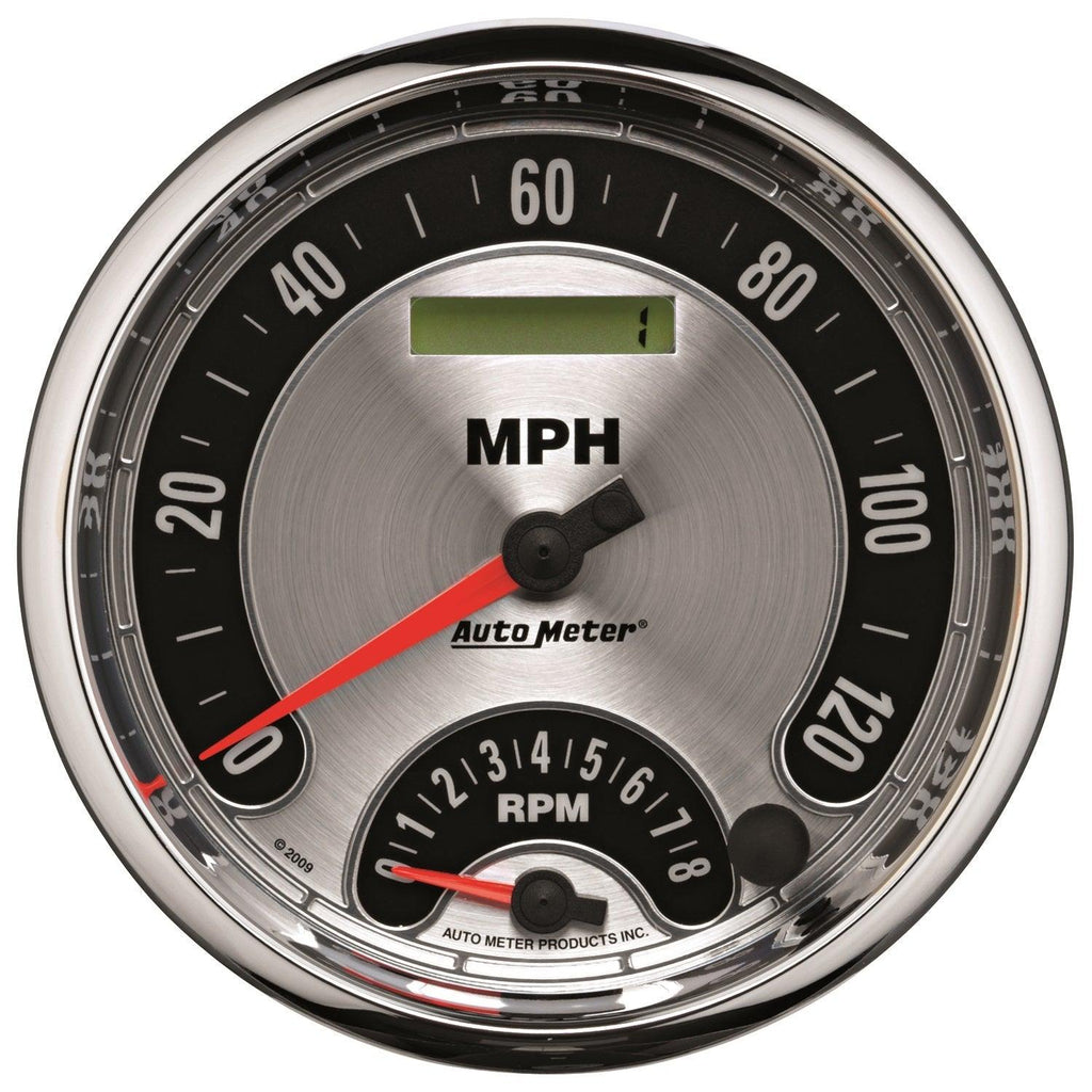 5 in. TACHOMETER/SPEEDOMETER COMBO 8K RPM/120 MPH AMERICAN MUSCLE - greatparts