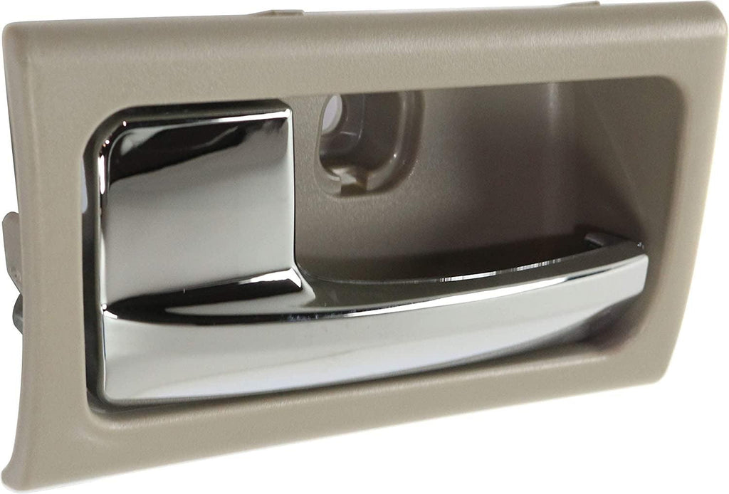 Interior Door Handle Compatible with 2003-2011 Ford Crown Victoria, Fits 2003-2011 Mercury Grand Marquis Front or Rear, Driver Side Gray Bezel with Chrome Lever