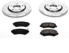 K5244 Front Z23 Carbon Fiber Brake Pads with Drilled & Slotted Brake Rotors Kit