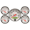 5 PC. GAUGE KIT 3-1/8 in. & 2-1/16 in. ELEC. KM/H SPEEDO. ARCTIC WHITE - greatparts