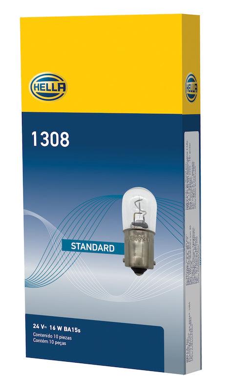 HELLA 1308 Standard Series Incandescent Miniature Light Bulb - greatparts