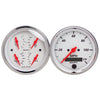 2 PC. GAUGE KIT 3-3/8 in. QUAD & SPEEDOMETER 240-33 O ARCTIC WHITE - greatparts