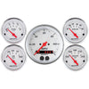 5 PC. GAUGE KIT 3-3/8 in. & 2-1/16 in. GPS SPEEDOMETER ARCTIC WHITE - greatparts