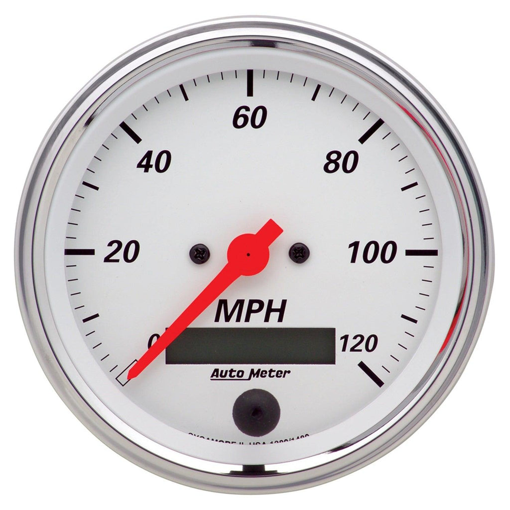 3-3/8 in. SPEEDOMETER 0-120 MPH ARCTIC WHITE - greatparts