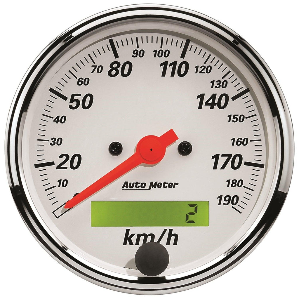 3-1/8 in. SPEEDOMETER 0-190 KPH ARCTIC WHITE - greatparts