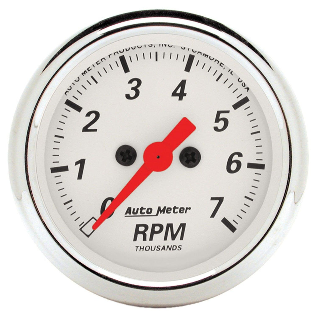 2-1/16 in. IN-DASH TACHOMETER 0-7000 RPM ARCTIC WHITE - greatparts