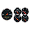 5 PC. GAUGE KIT 3-1/8 in. & 2-1/16 in. ELEC. SPEEDOMETER DESIGNER BLACK - greatparts