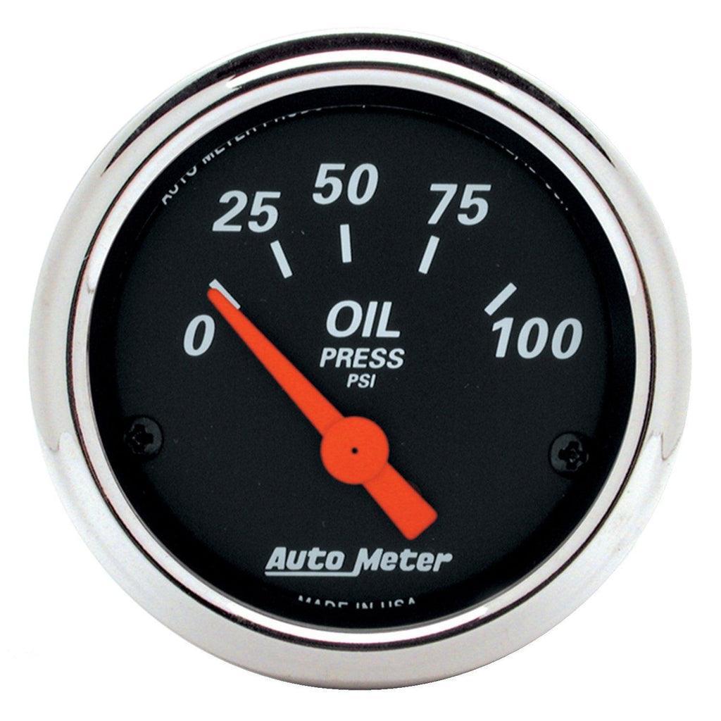 2-1/16 in. OIL PRESSURE 0-100 PSI DESIGNER BLACK - greatparts