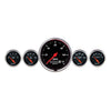 5 PC. GAUGE KIT 3-3/8 in. & 2-1/16 in. ELEC. SPEEDOMETER DESIGNER BLACK - greatparts